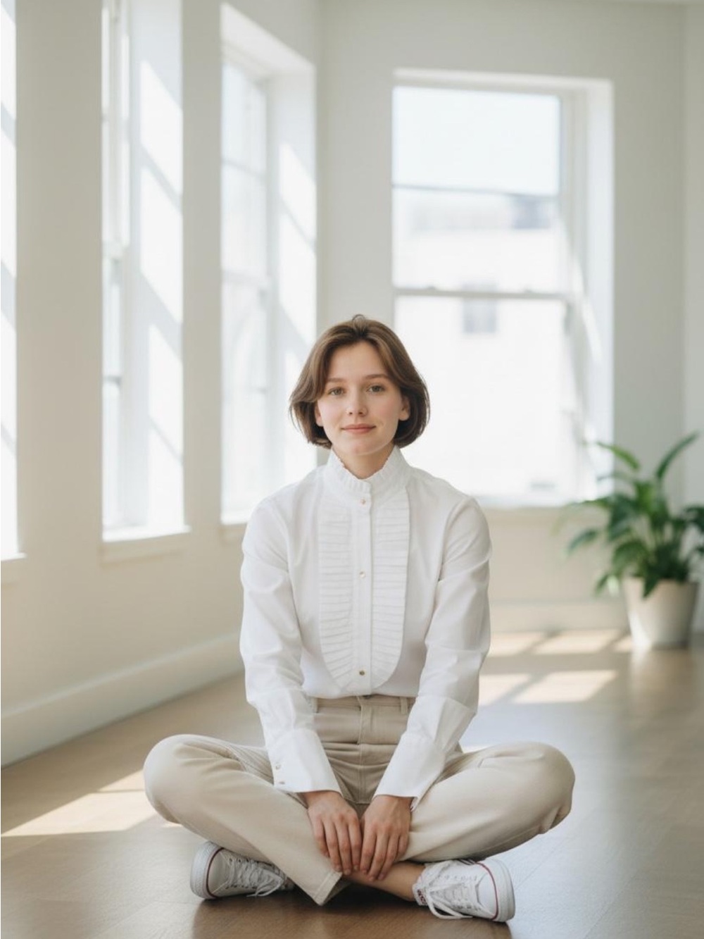 TWP Classic White Pintuck Blouse - Women's Elegant